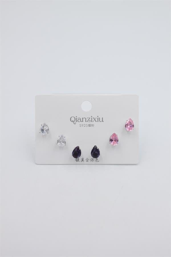Çoklu Set Küpe - Gümüş