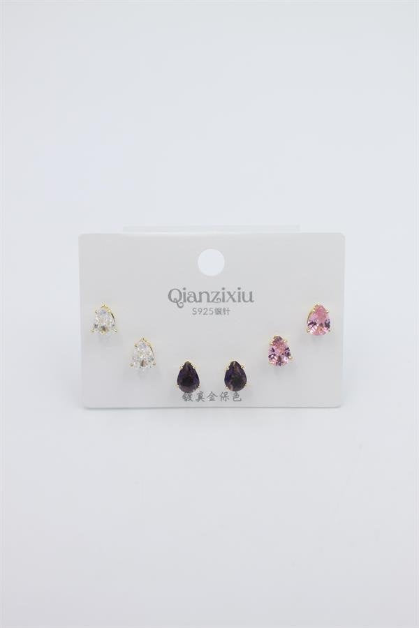 Çoklu Set Küpe - Altın