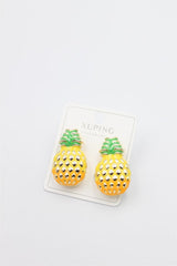 Mineli Ananas Küpe - Altın