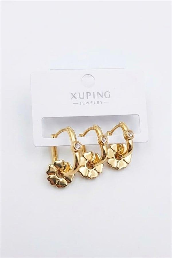 3'lü Xuping Küpe - Altın