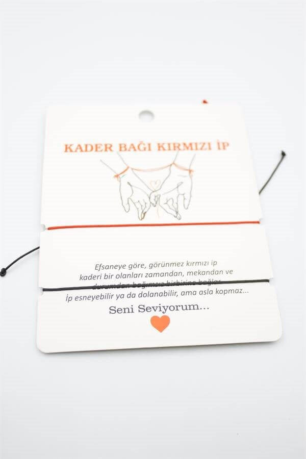 2'li Arkadaş Bilekliği - Kırmızı