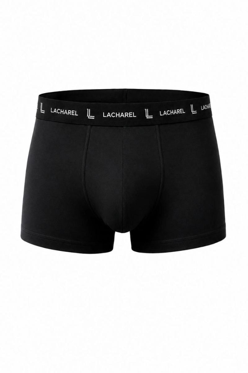 Erkek Likralı Pamuklu Nefes Alan Penye Boxer 3'lü Paket - Siyah