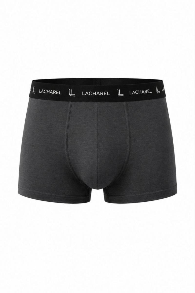 Erkek Likralı Pamuklu Nefes Alan Penye Boxer 3'lü Paket - Füme