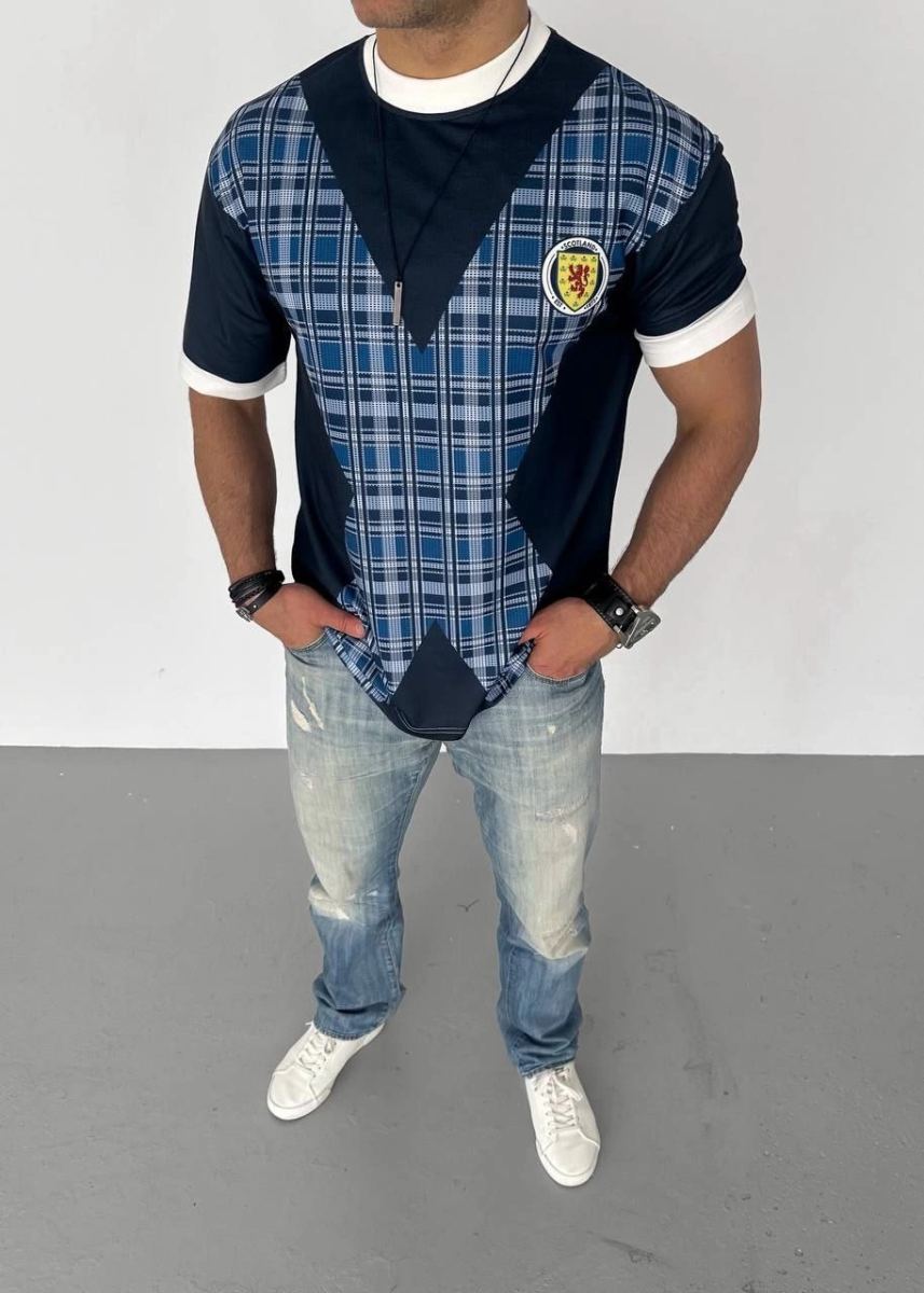 ERKEK Bisiklet Yaka Baskılı Kısa kol Oversize T-Shirt - Siyah