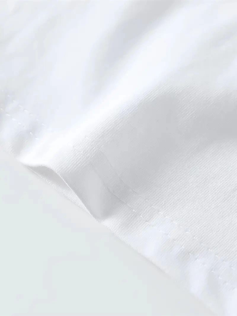 Erkek Kısa Kol Yazlık Tişört Bisiklet Yaka Baskılı Oversize T-Shirt - Beyaz