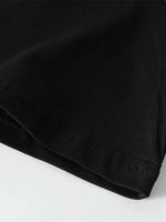 Erkek Baskılı T-Shirt Kısa Kol Bisiklet Yaka Regular Fit Yazlık Tişört - Siyah