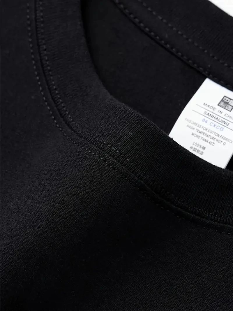 Kadın Kısa Kol Yazlık Tişört Bisiklet Yaka Baskılı Oversize T-Shirt - Siyah