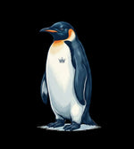 Kadın 3 İplik Pamuklu Kapüşonlu Hoodie Sweatshirt Survivor Penguen Baskılı - Beyaz