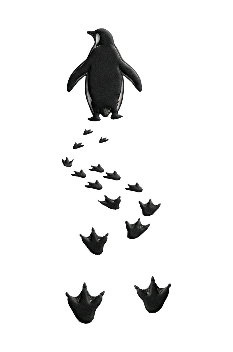 Erkek Nihilist Penguen Baskılı 3 İplik Pamuklu Kapüşonlu Sweatshirt Hoodie Beyaz