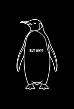 Erkek Nihilist Penguen Baskılı 3 İplik Pamuklu Kapüşonlu Sweatshirt Hoodie Siyah