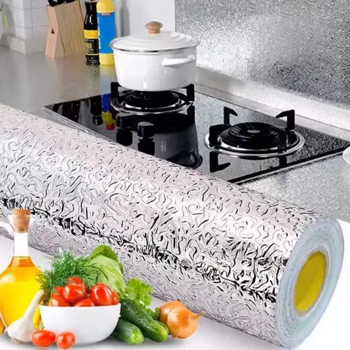 Yapışkanlı Mutfak Folyo Gümüş 40 cm x 10 m