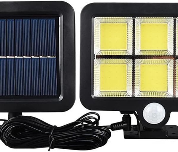 120 Cob Led Solar Panelli 3 Modlu Duvar Lambası