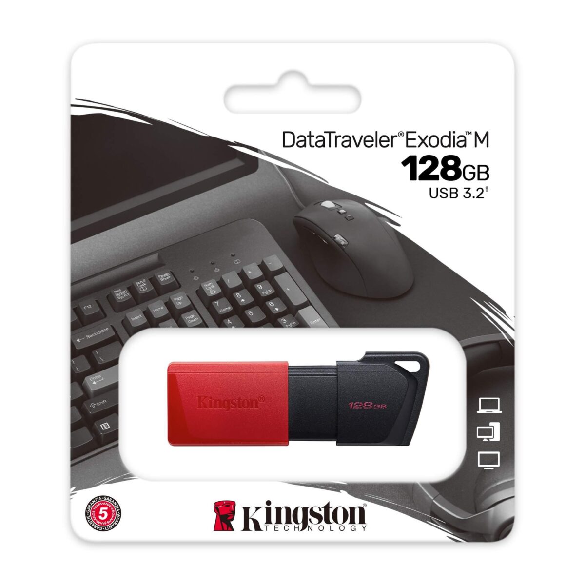 128 GB KINGSTON EXODIA M USB BELLEK 3.2 DT DTXM/128GB - Görsel 2