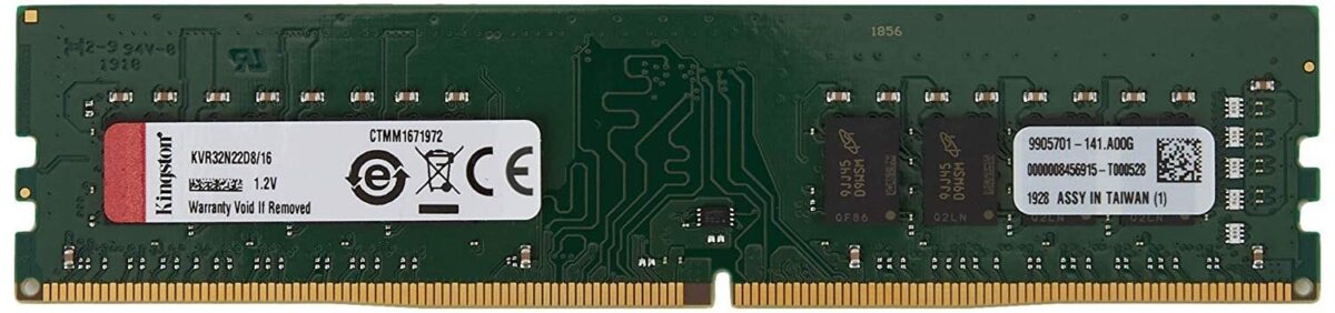 16 GB DDR4 3200MHZ KINGSTON CL22 DT KVR32N22D8/16 - Görsel 1