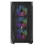 1ST PLAYER ARIYA AY7 SİYAH 650W 80+ ARGB 4X12CM FAN TEMPERLİ CAM MESH USB 3.0 ATX KASA - Görsel 2
