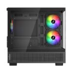 1ST PLAYER MIKU Mİ5 SİYAH 750W 80+ ATX 3.1 SILVER ARGB 6X12CM FAN TEMPERLİ CAM USB 3.0 M-ATX KASA - Görsel 2