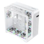 1ST PLAYER RT7 BEYAZ DIGITAL 850W 80+ GOLD FULL MODÜLER 4X12CM ARGB 3 TARAFLI TEMPERLİ CAM USB 3.0 - TYPE C ATX KASA - Görsel 2