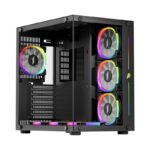 1ST PLAYER SP8 SİYAH 750W 80+ SILVER ATX 3.1 ARGB 7X12CM FAN TEMPERLİ CAM USB 3.0 ATX KASA - Görsel 2