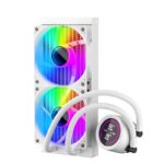 1ST PLAYER THUNDERSTORM TS4 240MM BEYAZ ARGB DİJİTAL SICAKLIK GÖSTERGELİ AM5, AM4 / LGA 1851, 1700 İŞLEMCİ SIVI SOĞUTUCU - Görsel 2
