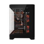 1ST PLAYER UVIEW UV6 SİYAH 750W 80+ SILVER ATX 3.1 ARGB 3X12CM FAN PANORAMİK TEMPERLİ CAM USB 3.0 M- - Görsel 2