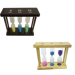 3&apos;lü Ahşap Kum Saati 5-10-15 Dakikalık - Görsel 3