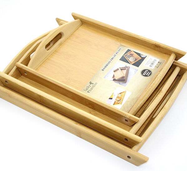 3&apos;lü Bambu Tepsi Model 1