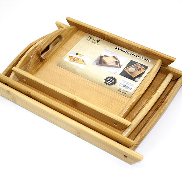 3&apos;lü Bambu Tepsi Model 2