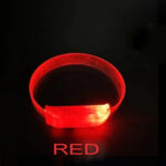 3 Modlu Pilli LED Işıklı Esnek Parti Bilekliği Kırmızı - Görsel 3
