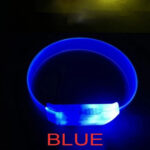 3 Modlu Pilli LED Işıklı Esnek Parti Bilekliği Mavi - Görsel 3