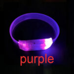 3 Modlu Pilli LED Işıklı Esnek Parti Bilekliği Mor - Görsel 3