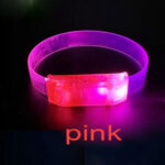 3 Modlu Pilli LED Işıklı Esnek Parti Bilekliği Pembe - Görsel 3
