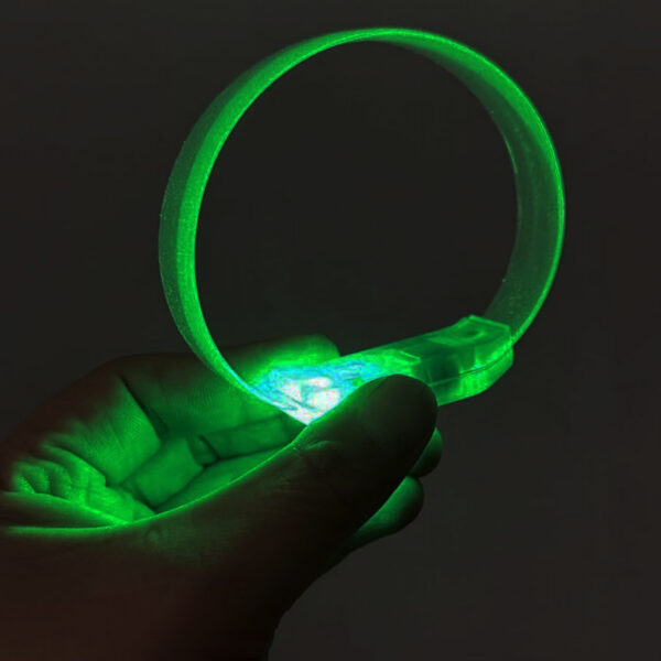 3 Modlu Pilli LED Işıklı Esnek Parti Bilekliği Yeşil