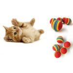 GÖKKUŞAĞI RENKLI KEDI KÖPEK OYUN TOPU - Görsel 2