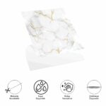 DecoHandy  Pvc Yer Karosu 30x30cm 4'lü Paket - Mermer Desenli Beyaz  0,36m2 - Görsel 2