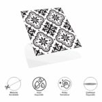 DecoHandy  Pvc Yer Karosu 30x30cm 4'lü Paket - Siyah Beyaz Çini Desen  0,36m2 - Görsel 3