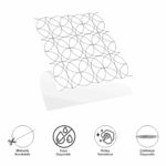 DecoHandy  Pvc Yer Karosu 30x30cm 4'lü Paket - Siyah Daire Geometrik Desen  0,36m2 - Görsel 3