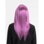 Rose Pembe Düz Kesim Peruk - Görsel 2