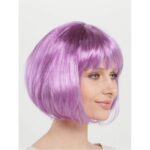 Düz Kesim Küt Parti Peruğu Rose Pembe - Görsel 2