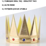 Kral Kraliyet Tacı Yetişkin Çocuk Uyumlu - Görsel 4