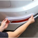Araba Tampon Koruyucu Karbon Desenli Siyah Beyaz - Görsel 4