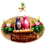 Kuş Tasarımlı Welcome Yazılı Kapı Süsü - Görsel 2