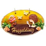 Keyifli Kadınlar El Yapımı Hoşgeldiniz Yazılı Kapı Süsü - Görsel 2