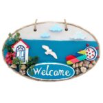 Sahil Kasabası Welcome Yazılı El Yapımı Kapı Süsü - Görsel 2