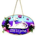 Kedi Figürlü Welcome Yazılı El Yapımı Kapı Süsü - Görsel 3