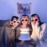 Happy Birthday Yazılı Pembe Fuşya Parti Gözlüğü - Görsel 2