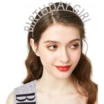 Gümüş Kristal Taşlı Birthday Girl Tacı - Görsel 3
