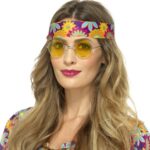 Yuvarlak Cam John Lennon Tarzı Gold Çerçeveli Sarı Gözlük - Görsel 2