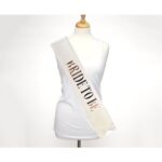 Beyaz Gümüş Bride To Be Simli Kuşak Kemer 10 cm - Görsel 3