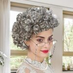 Gri Kıvırcık Büyükanne Peruğu Astarlı Model - Görsel 2