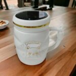 Ayna Kapaklı Panda Desenli Porselen Kupa Bardak Beyaz Kupa Bardak - Görsel 4